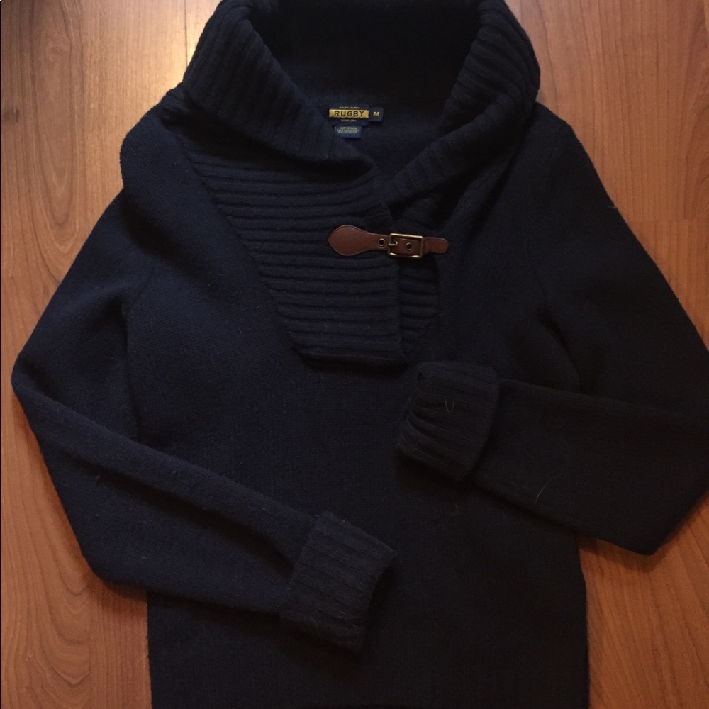 Rare Rugby Ralph Lauren shawl collar sweater M